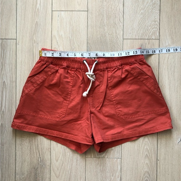 Pact Organic Cotton Woven Twill Drawstring Shorts in Coral Orange Women’s Size S - Picture 4 of 11